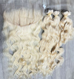 613 Blonde 3 Bundles with frontal